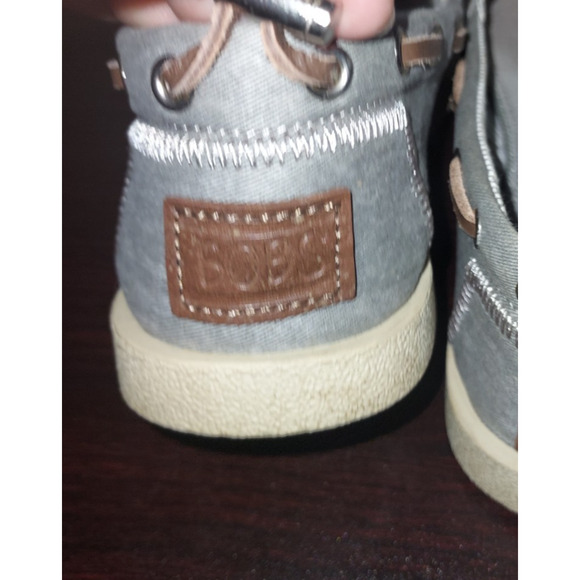 Bobs Skechers Women's Slip Ons 7.5M Boat Shoes Memory Foam Canvas Gray 33739 - Picture 4 of 13